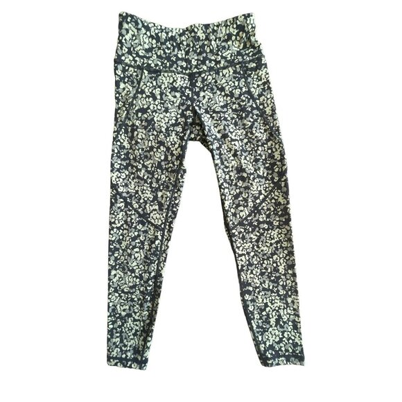 Sweaty Betty Power High-Waist 7/8 Workout Leggings size XS Green Floral Womens - Picture 2 of 5